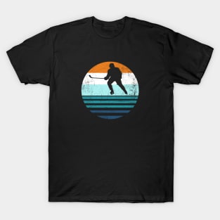 Ice Hockey Player | 70's Retro Style T-Shirt